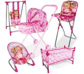 Nuevo 100% nuevo, muñeca guardería cochecito silla de comedor mecedora columpio para muñecas niños cochecito juguete