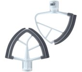 Juego de batidores de borde flexible para batidora de pie Batidora de batidora de accesorios para Kitchenaid para 4.5-5Qt Bowl-Lift S