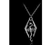 SUMENG Juego Dragon The Elder Scrolls V Colgante Collar Joyería Entera Skyrim Gargantilla para Hombres Joyería Collar Cadena