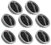 Filtro HEPA de 8 piezas lavable para Xiaomi Roidmi X20 / X30 / X30 / S2 / F8 Storm Pro Wireless Vacuum Cl Gris