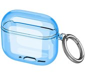 Para airpods 4 funda de carga Bluetooth auriculares claro TPU funda protectora con gancho
