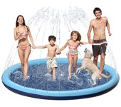 Almohadilla de chapoteo para niños y perros, almohadilla de chapoteo extra grande, aspersor antideslizante engrosado piscina para perros juguetes a...