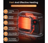 Calentador de casa para perros con termostato, calentador de casa para mascotas de 300w / 600w con cable anti-masticación y sobrecalentamiento de s...