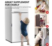 Cerradura de la puerta del refrigerador del refrigerador del congelador, cerraduras del refrigerador para niños pequeños-MXBC Gris