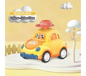 Coches autónomos inteligentes para niños, juguetes de coche Press and Go para niños pequeños de 1 a 3 años Amarillo