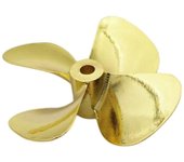 Hélice de metal 4 palas 4 mm Eje 55 mm 60 mm Hélice fr RC Barco de pesca marino 60mm Right Hand