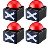 4pcs juego zumbador, juego zumbador alarma sonido botón de reproducción con luz trivia quiz got talento zumbador juego