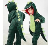 Niños Niños Dinosaurio Onesie Fancy Dress Disfraz Franela Animal Pijama de una pieza Dibujos animados M 6-7Years