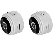 2x con cámara inalámbrica al aire libre, casa de pájaros con cámara de 720p versión nocturna cámara wifi, white-e