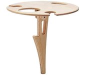Mesa de vino al aire libre-Mesa de vino plegable de madera al aire libre-Estante de copa de vino Botella y soporte de vidrio Mesa plegable de escri...