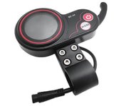-s4 48v-60v pulgar acelerador lcd display meter para cero 8 9 10 8x 10x scooter eléctrico 6pin pantalla A Negro