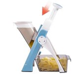 Cortador de verduras multifuncional Seguridad Cortadora de cocina Cortador de ensalada Cortador de papa Azul 1