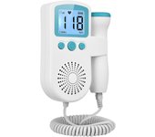 Doppler fetal portátil de 3.0MHz para el monitor de corazón del bebé de reducción de ruido en el hogar para el embarazo Bab de mano Blanco