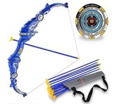 Dolowee Arco Y Flecha Para Niños Juguetes Con Luces Led -Archery Set Incluye Bow + 10 Arrow Barbar + Standing Targetblue Folded + 10 Arrow Barbar +...