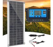 Panel solar de 300w 12V, kit de panel solar, kit de cargador con carga solar de 60A para autocaravana, yate, al aire libre, jardín, iluminación