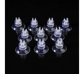 Paquete de 10 ventosas transparentes para acuarios con soporte de manguera de clip de 4 mm de diámetro