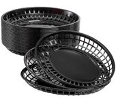24x oval cestas de comida pan frito cestas bandeja de servicio retro cesta de almacenamiento para pollo perros calientes papas fritas picnic Cocina