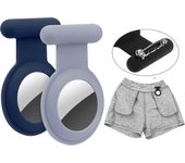 Airtag Hidden Gps Tracker, airtag para niños, ancianos, mascota, ropa (azul marino y azul)