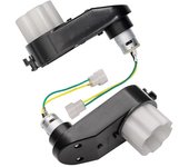 2 piezas de caja de cambios RS390 16000RPM para niños con motor de CC, motor 390 con cajas de cambios para niños Negro