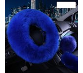 3 Cubiertas de volante esponjosas, cubiertas de rueda de coche de lana pura universales, suaves, cómodas, antideslizantes, con cubierta de freno de...