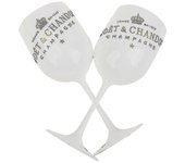 Ersam 2pcs Vasos de plástico blanco Fiesta Fiesta Drinkware Bebida Copa de vino Copa de champán