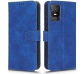 Para Tcl 403 Mobile Phone Case Stand Wallet Shockproof Tpu + pu Leather Phone Cover Blue