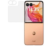 Para Motorola Razr 50 Ultra 5G / Razr + 2024 5G Película de lente de cámara 3D + protector de pantalla trasera