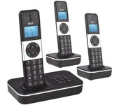 BISOFICE D1002 Teléfono inalámbrico de 3 teléfonos LCD TAM-T de 1,6 pulgadas con contestador / llamada en espera