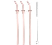 3Pcs Straw Replacement Set for  Tumbler Long Cleaning Brush BPA Free Food-Grade Straw for Hydroflask Travel Mug