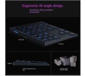 Retroiluminación Bluetooth teclado numérico rgb recargable 34 teclas teclado teclado de aluminio teclado para PC