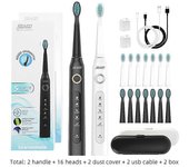 SEAGO Cepillo de dientes eléctrico sónico Cepillo de dientes para adultos a prueba de agua 5 modos Carga USB Cepillos de dientes recargables Cabeza...