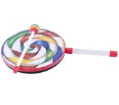 5Pack 8 pulgadas Tambor de piruleta con mazo Música de color del arco iris Instrumentos rítmicos Niños Bebés Niños Jugando Juguete vistoso