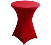 Cocktail Table Cover Solid Color Design High Elastic Oil-Proof Universal Fit Simple Installation Round High Top Table Cloth