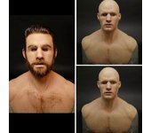 Látex Realista Máscara Facial Hombre Máscara Disfraz Masculino Fiesta Props_hh Cabello