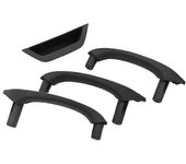 4pcs/set Cuenco de moldura de la manija de la puerta interior del interior del automóvil para- F25 F26 X3 X4 2011-2017 Black-YuJia Negro