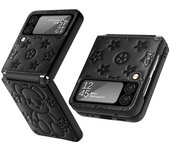 SBSG para funda Galaxy Z Flip 4, protección de bisagra con protector de pantalla de cámara funda de cuero cubierta de cuerpo completo funda protect...