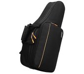 Bolsa de saxofón Oxford Cloth Mochila engrosada para saxo alto con doble hombro y espacio de almacenamiento adicional Música cargada negro