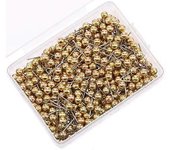 200 piezas de alfileres de empuje de oro tachuelas decorativas para el pulgar alfileres de cabeza de bola redonda mini tachuelas para mapas alfiler...
