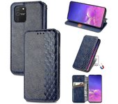 Samsung Galaxy S10 Lite Flip Case Etui Vintage Wallet Flip Cover con cierre magnético Coque - Azul