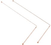 Varillas de radiestesia de cobre - 99.9% Cobre puro 2pcs Varillas de adivinación Energía Agua Detector de brujas