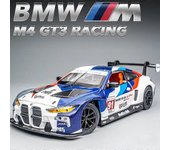 Redkid 1:24 BMW M4 GT3 Aleación Modelo de coche deportivo Diecasts Pista de metal Coche de carreras Simulación Colección de sonido y luz Juguete pa...