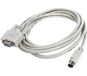 DB9P a 8P Mini DIN RS232 Cable de descarga blanco 8.2 ft para PLC DVP-EH-Good