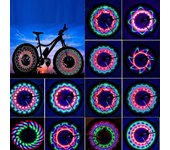 Ersam Luz de rueda de bicicleta, luz de neumático de radio de bicicleta impermeable con 30 o más patrones para bicicleta de montaña
