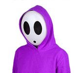 Shy Guy Cosplay Scary Mask White Face Cover Terror Halloween Party Costume Props Accesorios para el juego de rol de terror Chico