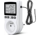Termostato de enfriamiento digital / calefacción Socket Lcd Controlador de temperatura, 230v Compatible Controlador de temperatura de granja de inv...