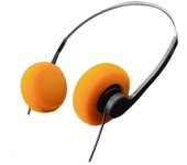 Auriculares con cable con aros 80s 90s Walkman Auriculares para música Mp3 Naranja