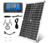 300w 12v / 24v Solar Panel Set Kit Cargador de clip de batería + 40a Controlador Compatible Car Rv Caravan-a