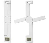 Báscula de cocina digital plegable compacta, báscula de alimentos portátil de alta precisión con pantalla LCD, negro Blanco