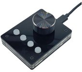 Teclado programable multimedia, perilla USB, teclado personalizado, mini teclado macro, controlador de volumen (sm Negro