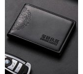 Hombre Cartera carnet de conducir Cartera de tarjetas multifunción Negocio Billfold Crédito black